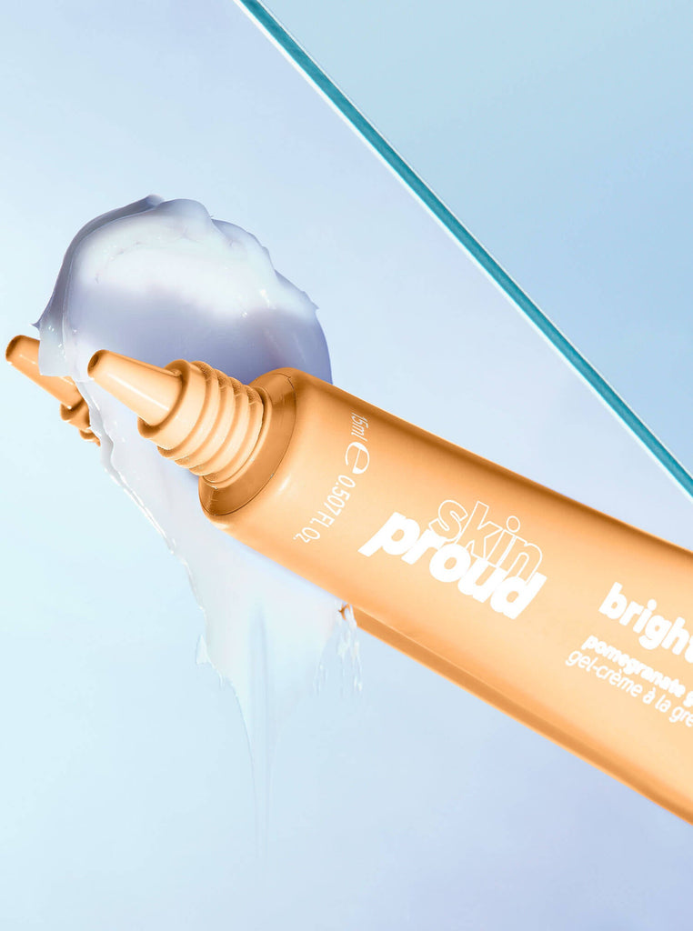 国际体彩官方王者信用记录 PROUD Bright Eye eye cream tube with product texture swtch